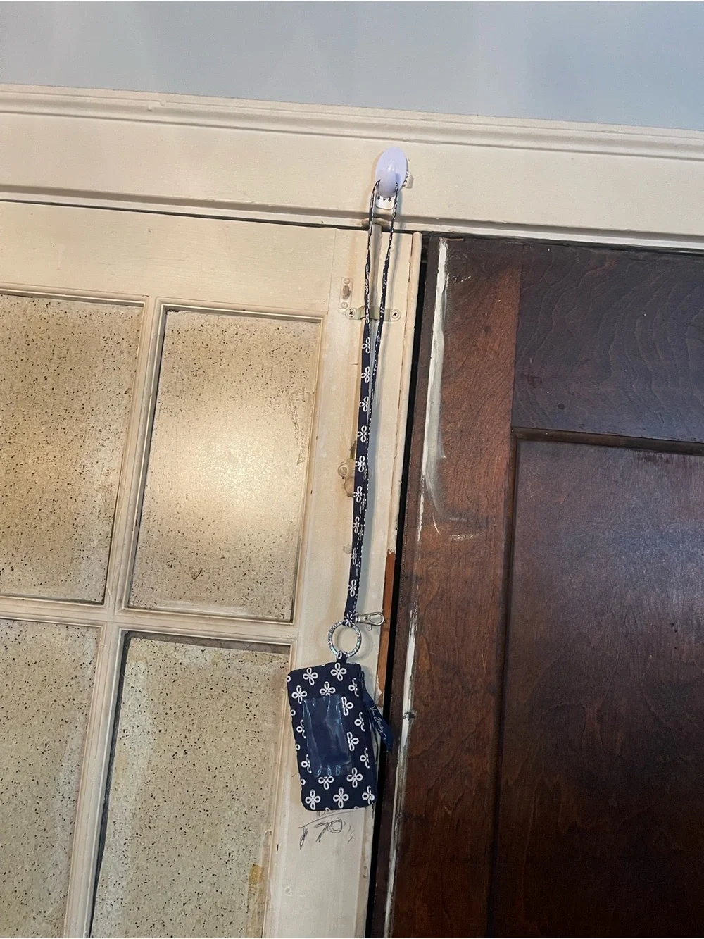 Vera Bradley Penn State Navy White Floral Lanyard Wallet